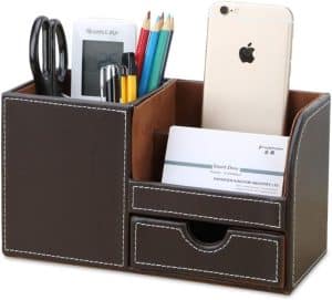 KINGFOM Multifunzionale Organizador de escritorio con cajones/Portal¨¢pices/Sistema de Escritorio/Organizador de Oficina