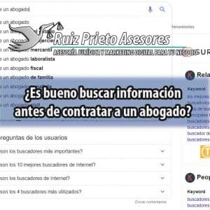 ¿Es bueno buscar información antes de contratar a un abogado?