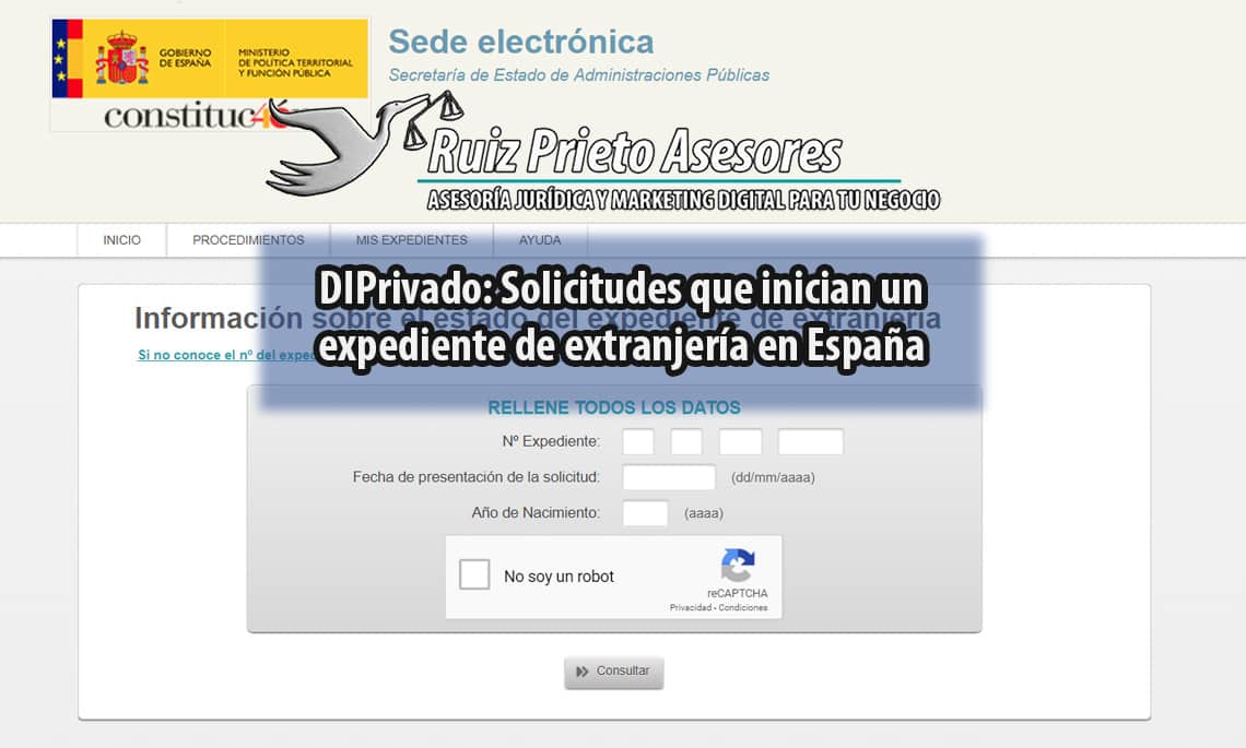 Derecho internacional Privado: Solicitudes que inician un expediente de extranjería en España
